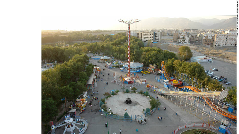 An aerial view of Tehran&#39;s Eram Park.