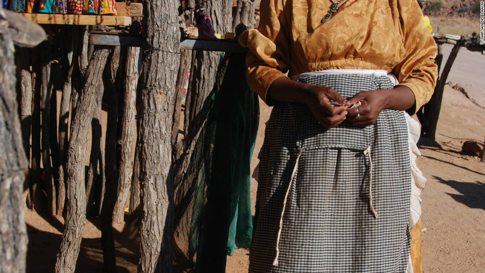 Many Herero women make their own clothing but there is usually a dress-maker within each community.