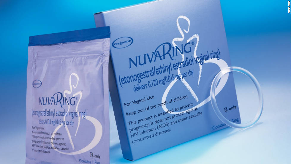 NuvaRing, approved for use in the United States in 2001, is a small, flexible ring inserted into the vagina. It releases estrogen and progestin, the same pregnancy-preventing hormones found in most variations of the birth-control pill. 