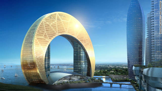 Half moon hotel shows Baku's stellar architectural 