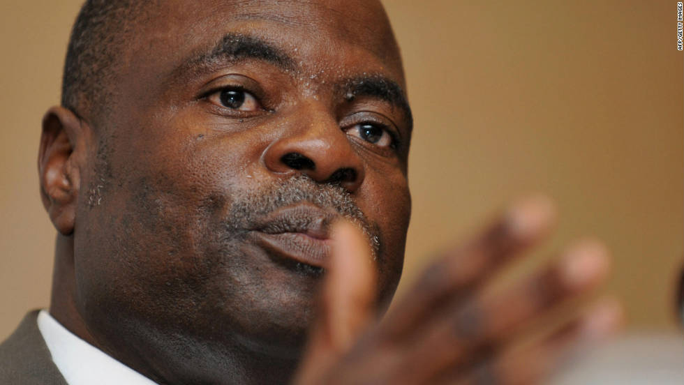 In December 2010 Blatter insisted that FIFA was &quot;not corrupt ... there are no rotten eggs&quot; despite two of his executive committee members -- Amos Adamu, pictured, and Reynald Temarii -- being suspended for accepting bribes in the lead-up to the vote for awarding hosting rights for the 2018 and 2022 World Cups. He called England &quot;bad losers&quot; after losing out to Russia. 