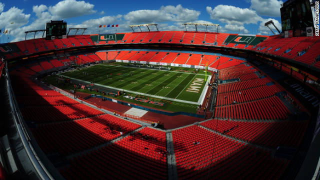 The University of Miami Hurricanes play their home games at Sun Life Stadium. A booster has admitted violating NCAA rules.