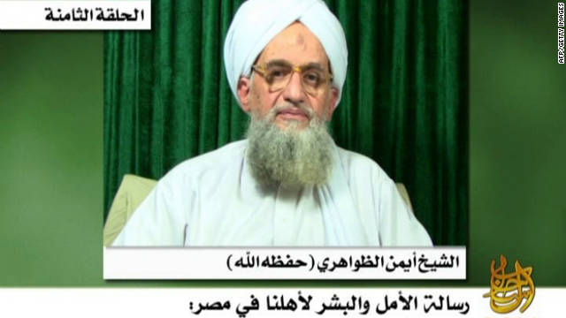 This still from video released Thursday by the SITE Intelligence Group shows al-Qaeda leader Ayman al-Zawahiri.