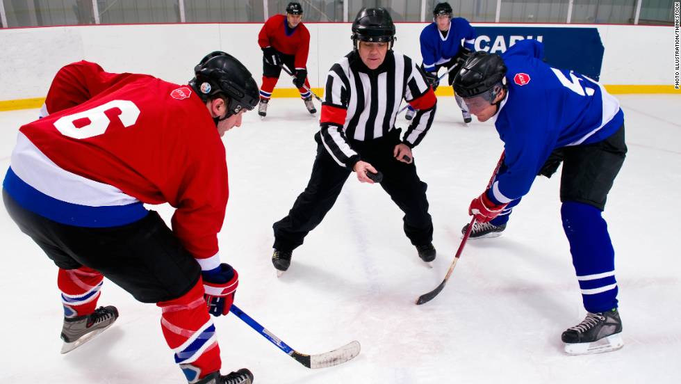 Looking for a cardio-intensive sport? Hockey is it. Studies show that hockey boosts mental strength and focus and burns at least 470 calories an hour. It also improves flexibility and provides some of the same health benefits as ice skating.
