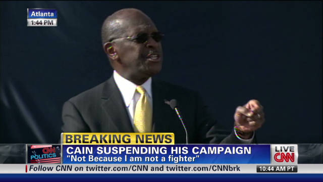 Cain suspends presidential campaign