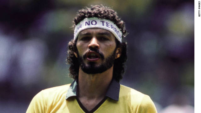Socrates played 60 times for Brazil and captained his country in the 1982 World Cup finals in Spain.