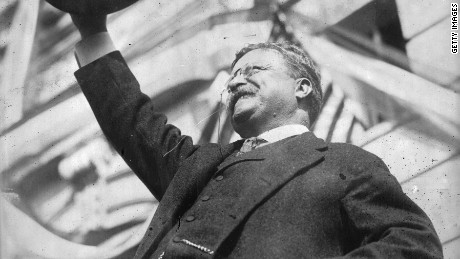 President Theodore Roosevelt, shown in 1912, succeeded William McKinley after his assassination. He was also the first American to receive the Nobel Peace Prize,  awarded for mediation in the Russo-Japanese war. 