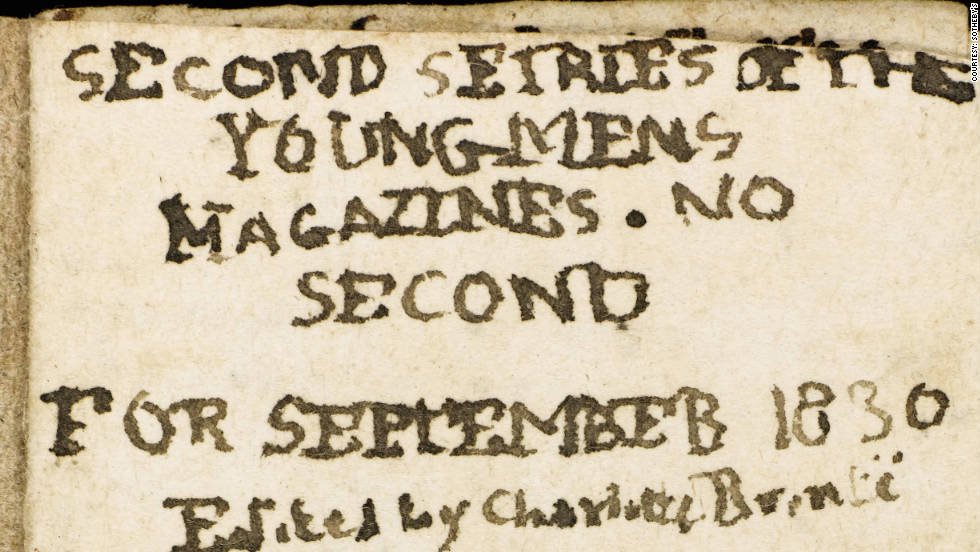 The manuscript is one of a series of miniature magazines created by the &quot;Jane Eyre&quot; author when she was just 14.