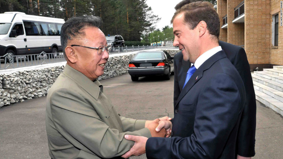 Cozy relations between North Korea and Russia aren&#39;t exactly new. After all, the Kim regime has long had ties to Russia. This photo  from August 29, 2011 by North Korea&#39;s official Korean Central News Agency shows Russia&#39;s now Prime Minister Dmitry Medvedev shaking hands with the late North Korean leader Kim Jong Il.