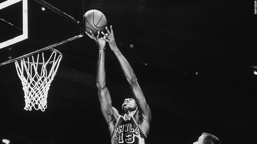 Two days after scoring 100 points during a game against the New York Knicks, Philadelphia Warriors Wilt Chamberlain scores again against the Knicks. Unfortunately, the great record-grabbing moment was not captured on camera. 