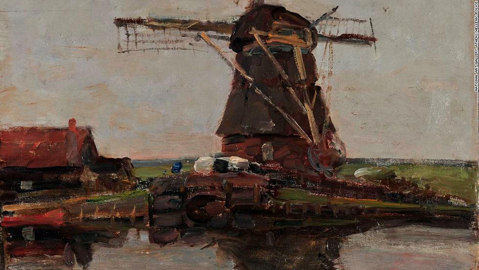 &quot;Landscape with a Mill&quot; (1905), by Dutch artist Piet Mondrian, was also taken in the raid. The thief tried to make off with another Mondrian work, but dropped it while trying to make his escape.