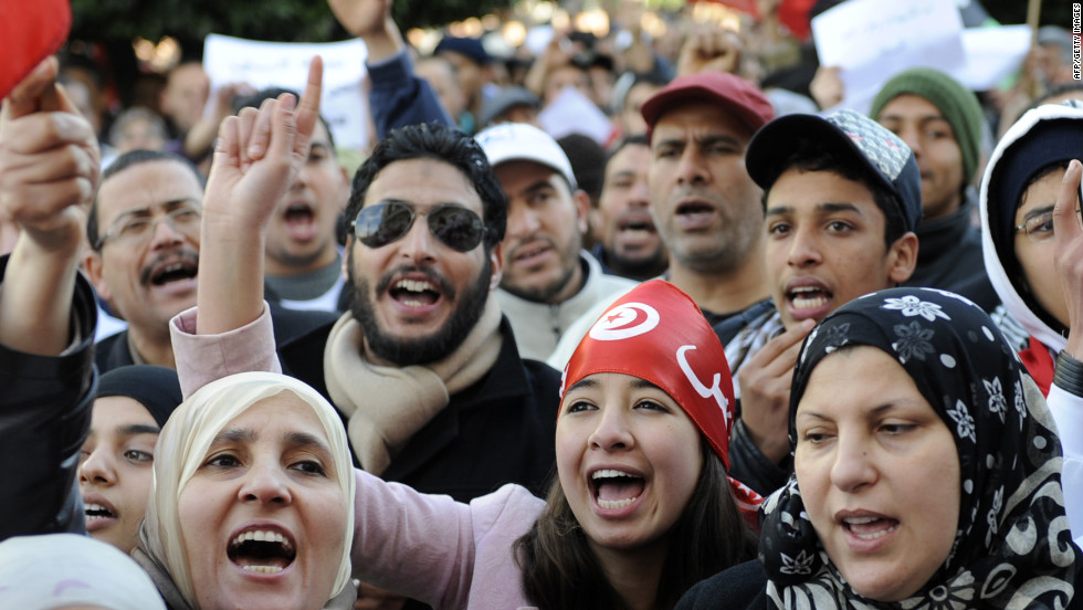 Tunisians mark anniversary of president's ouster - CNN