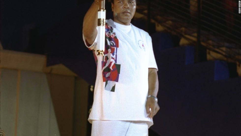 Ali provided one of the iconic images of the 1996 Atlanta Olympics when he lit the Olympic flame to officially declare the Games open.