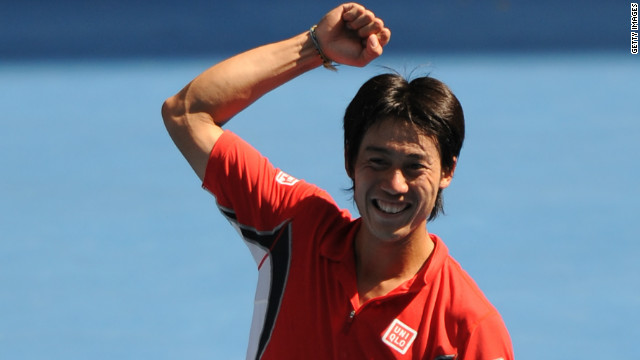 Kei Nishikori has reached the quarterfinals of a grand slam for the first time in his career.