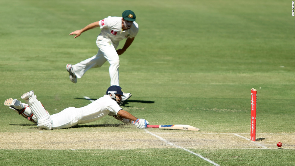 The batsman survives a hair-raising moment as he is almost run out on 99 runs.