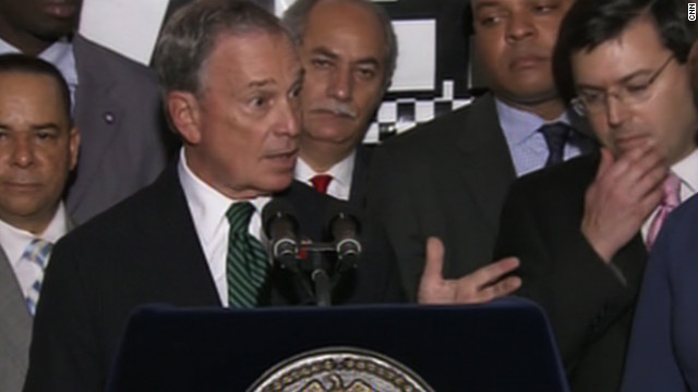 Mayor Michael Bloomberg, at a December news briefing, addresses the issue of enforcing idling rules in New York.
