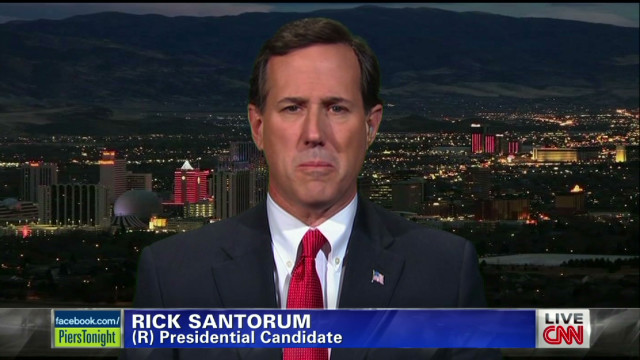 Rick Santorum addresses Mitt Romney