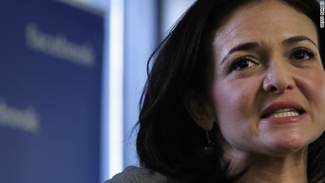 Facebook&#39;s CFO Sheryl Sandberg speaks in New York.