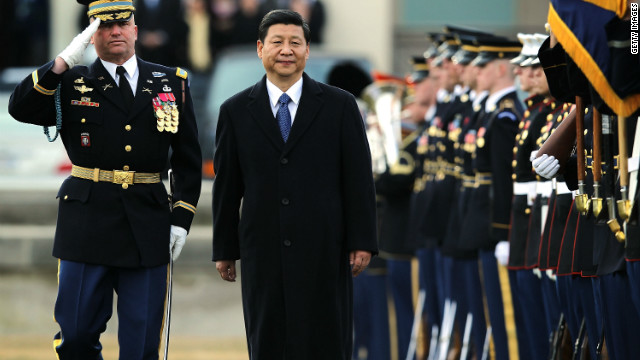 Chinese Vice President Xi Jinping (center) is currently in the United States where he met U.S. President Barack Obama.