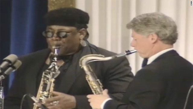 1993 Clinton Plays The Saxophone Cnn Video