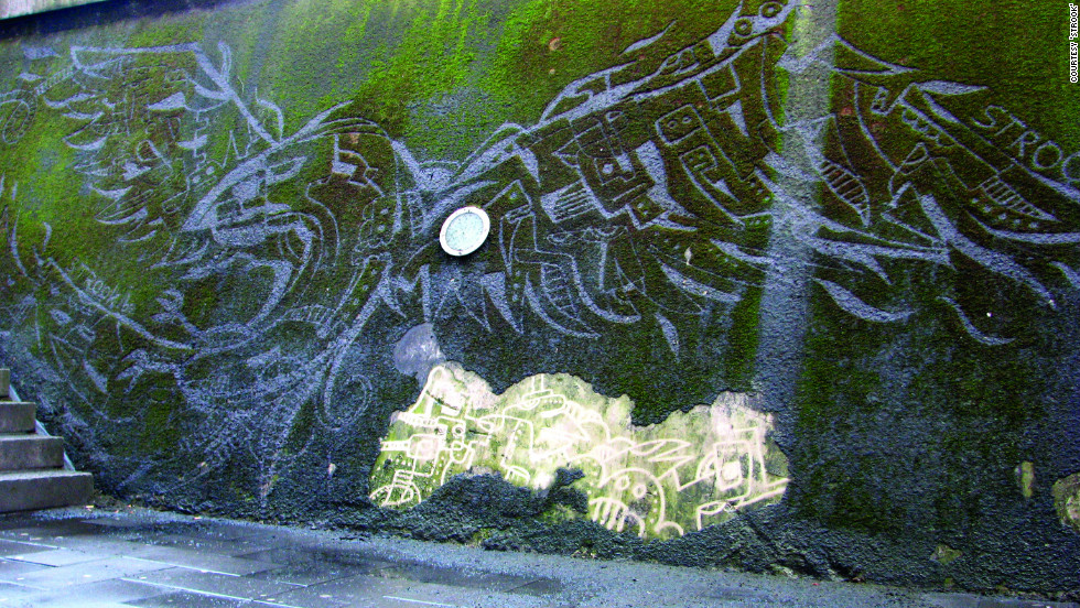 Belgian graphic designer &lt;a href=&quot;http://www.strook.eu/&quot; target=&quot;_blank&quot;&gt;Strook&lt;/a&gt; used a moss-covered wall in his home city of Leuven as a canvas -- employing a power-washer to create what he calls &quot;reverse graffiti.&quot; He created this bird mural by cleaning  moss off, rather than spraying paint on. &quot;A filthy wall became something attractive,&quot; he says. I hope some people will look at the wall in a different way and discover the beauty of nature.&quot;