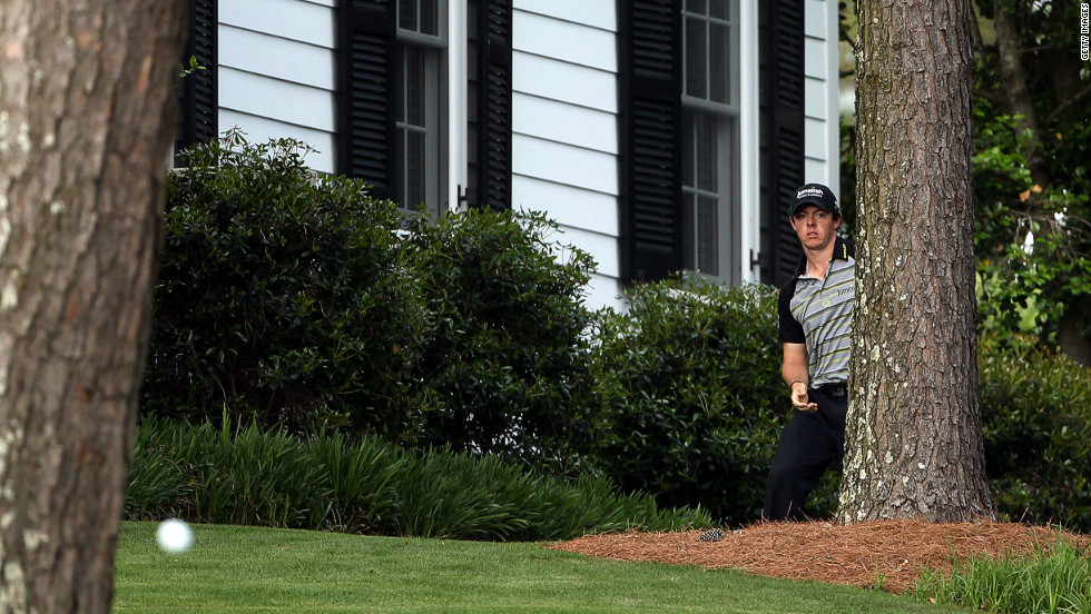 &lt;a href=&quot;http://edition.cnn.com/2011/SPORT/golf/04/10/golf.masters.schwartzel.woods/index.html&quot;&gt;Masters disaster&lt;/a&gt;. McIlroy chips out from the trees on the 10th hole during the final round of the 2011 Masters at Augusta National Golf Club. He sqaundered a four-shot lead in the final round to eventually finish in a tie for 15th.  