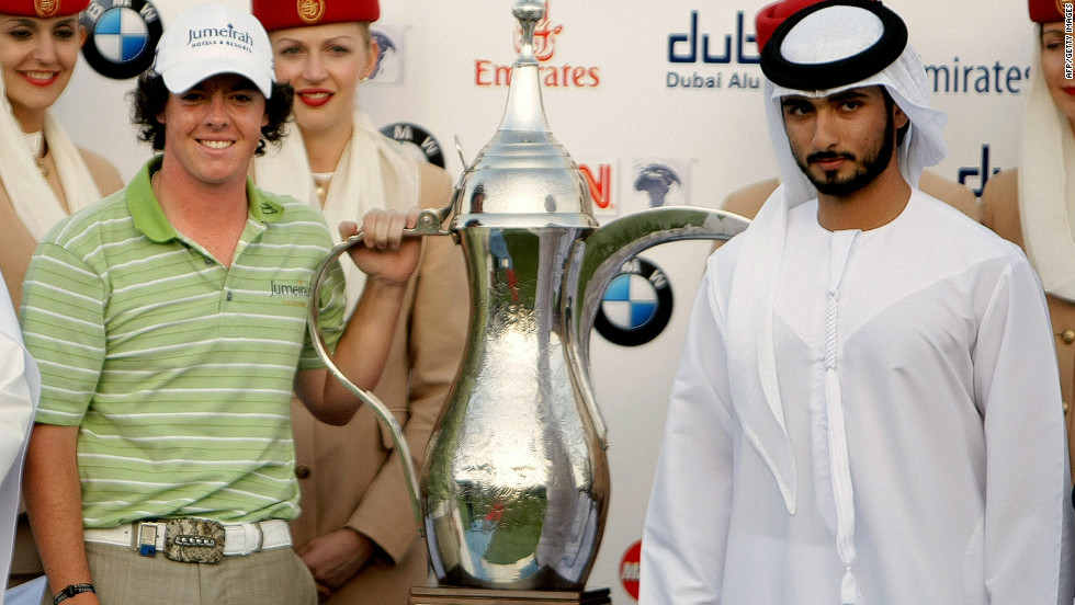 Three months before his 20th birthday, McIlroy claimed his first European Tour title winning the Dubai Desert Classic in February 2009, beating England&#39;s Justin Rose by a single shot. 