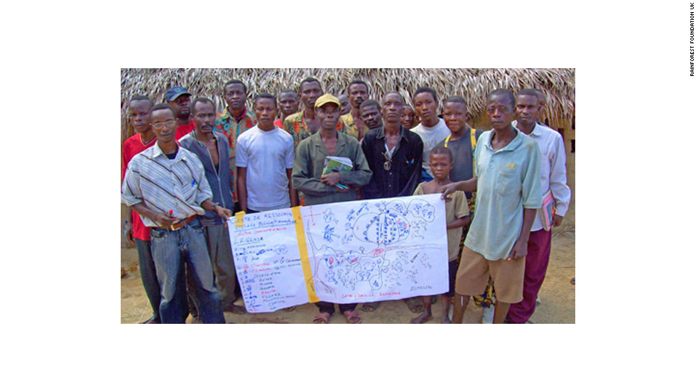 The &quot;Mapping for Rights&quot; program trains forest people in the Congo Basin to map the land they live on.&lt;br /&gt;&lt;br /&gt;Pictured is an early sketch map produced by an indigenous community in the Inongo territory, in the Democratic Republic of Congo. 