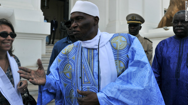 Senegalese president and presidential candidate Abdoulaye Wade on March 23, in Dakar.