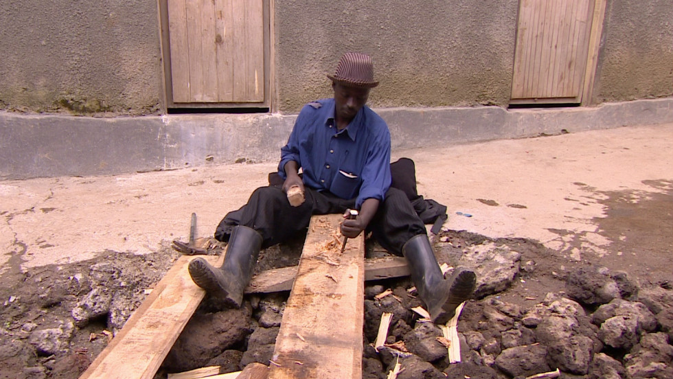 Francois Bizimana is one of Musanze&#39;s best makers of wooden bikes. He was once hospitalized after an accident on one.