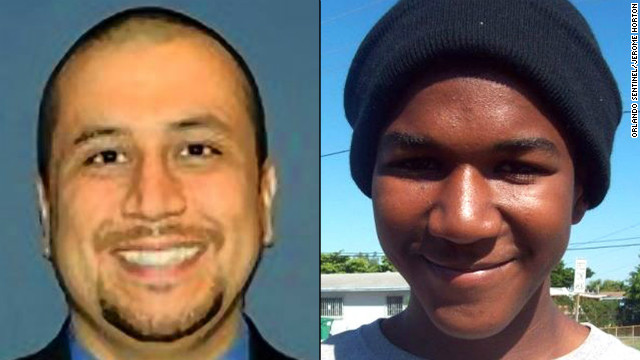 George Zimmerman (left),  Trayvon Martin