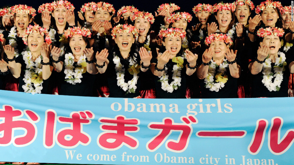 Residents of a coastal Japanese city called Obama formed the &quot;Obama for Obama&quot; group in 2008, complete with hula dancers.