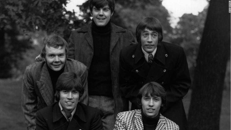 The Bee Gees sporting fashionable jackets in 1967.