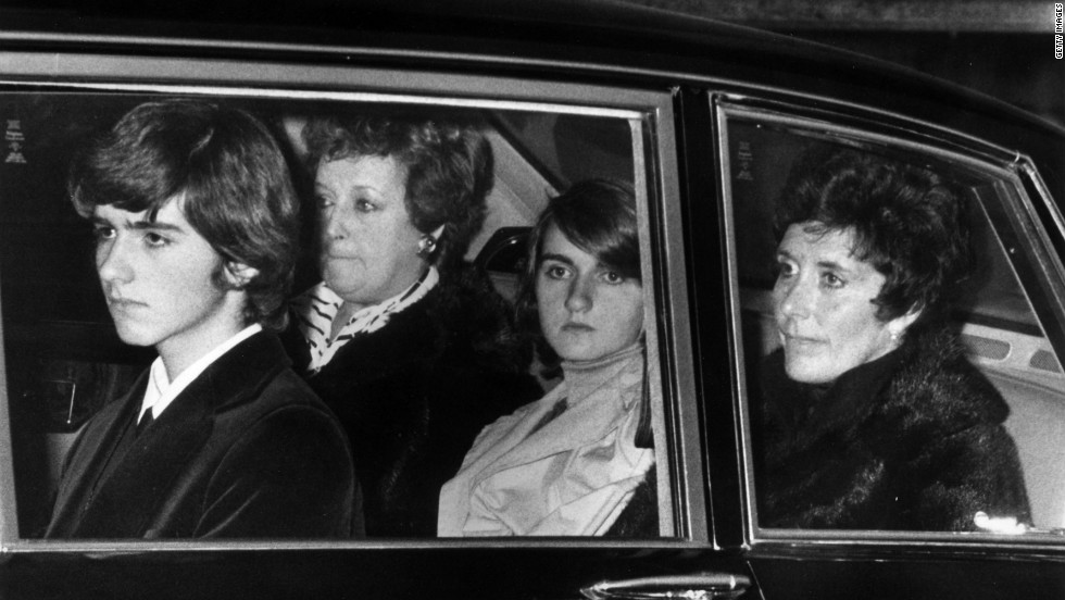 The Hill family arrive at Graham&#39;s funeral at the Abbey of St. Albans, Hertfordshire, with Damon pictured left. The racing legend died on November 29, 1975, when the plane he was flying crashed in North London.