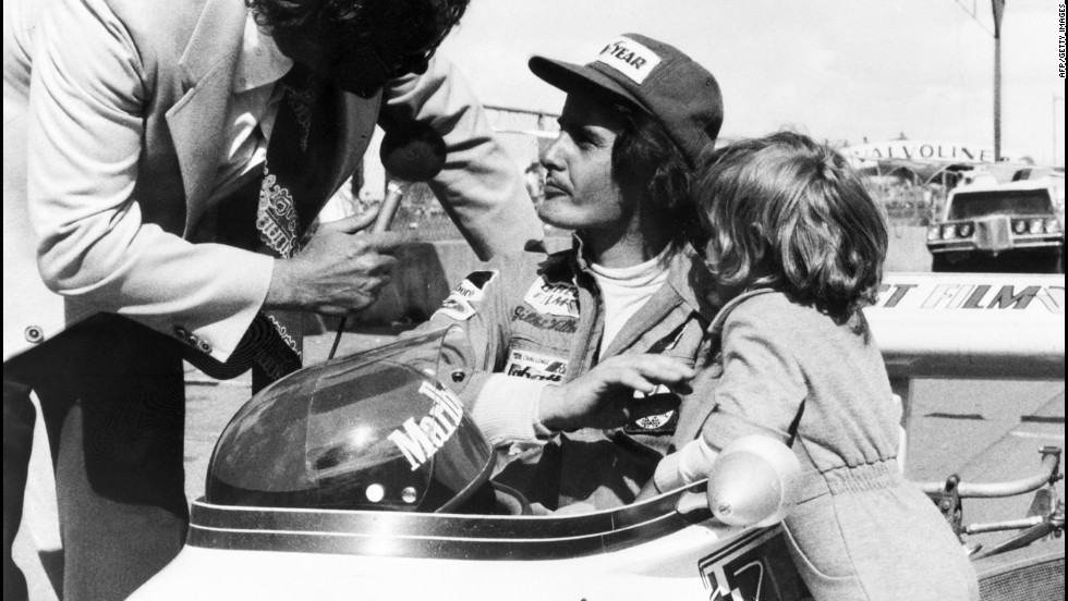Gilles Villeneuve, seen here with a young Jacques in 1974, died in 1982 during qualifying at the Belgian Grand Prix. He was championship runner-up in 1979, having won his first race the year before at the Montreal circuit now named after him.