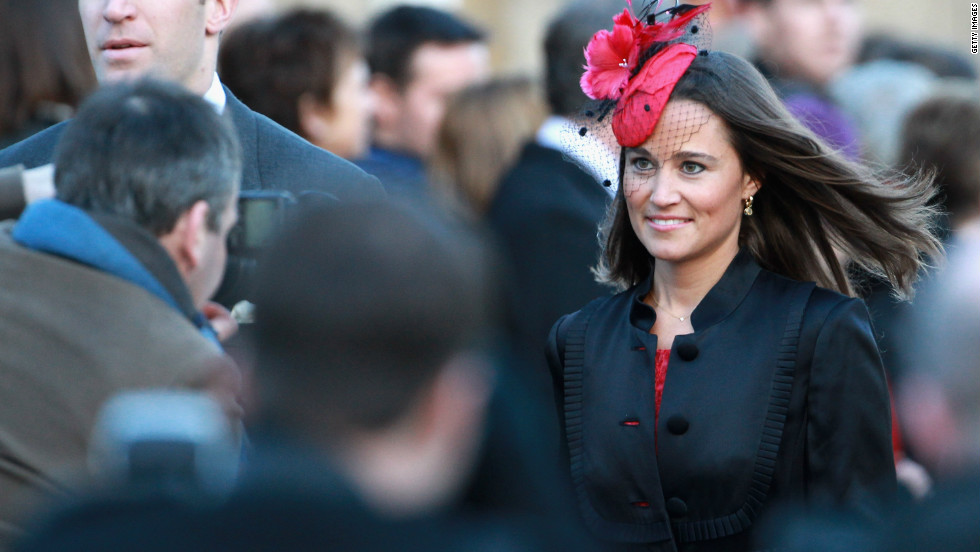 Pippa Middleton attends the wedding of Lady Katie Percy, a friend of Prince William and the Duchess of Cambridge, on February 26, 2011.