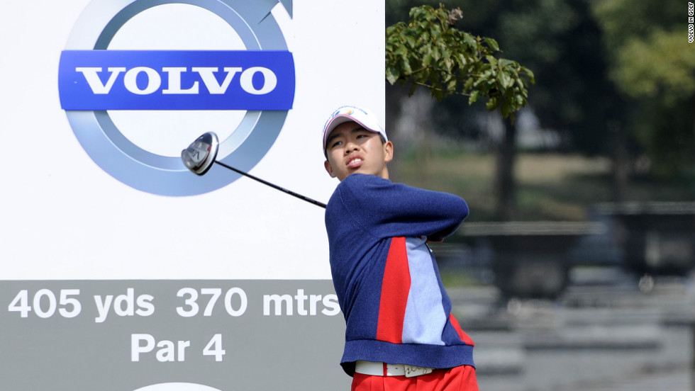 Guan Tian-Lang, 13, made history as the youngest player at a European Tour event when he teed off at his home China Open in April 2012.
