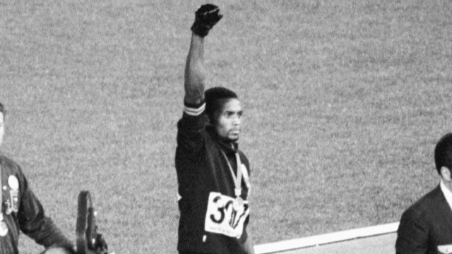 The infamous black power salute