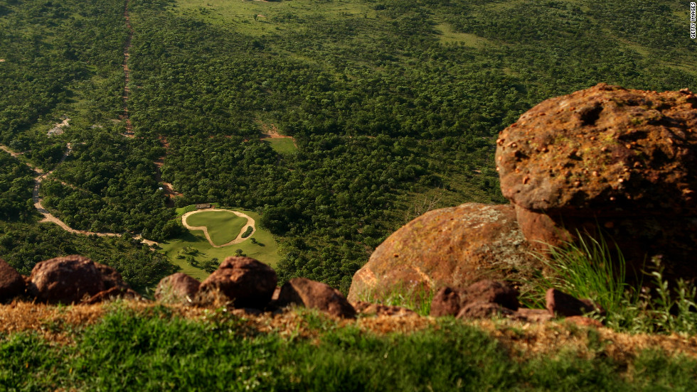 The green below is in the shape of Africa ...