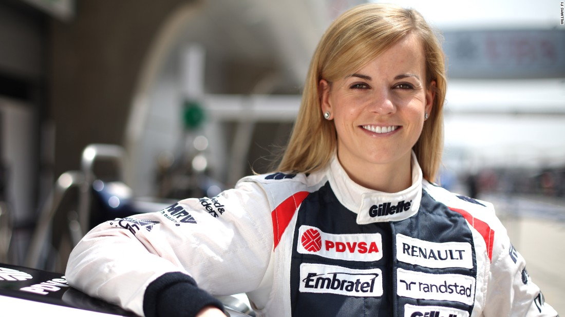 In 2013, she was the first person to drive the team&#39;s new car. 