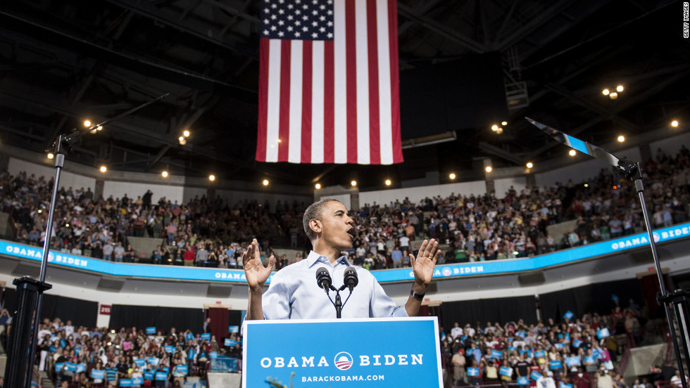Obama at a campaign event