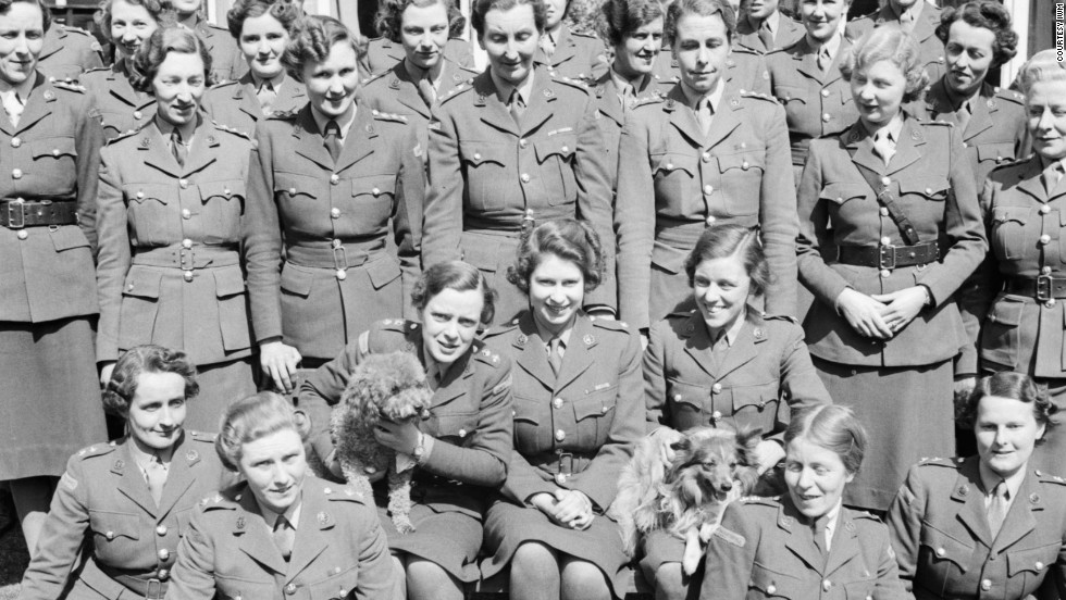 HRH Princess Elizabeth (center) undergoing instruction at the Auxiliary Territorial Service training centre in April 1945. Courtesy &lt;a href=&quot;http://www.iwm.org.uk/&quot; target=&quot;_blank&quot;&gt;Imperial War Museum &lt;/a&gt;
