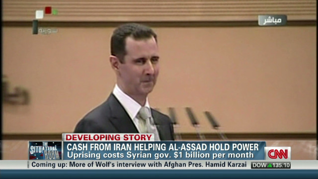 Iran cash helping al-Assad hold power