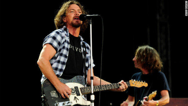 Eddie Vedder of Pearl Jam performs during day 1 of the Hard Rock Calling festival held in Hyde Park on June 25, 2010 in London, England