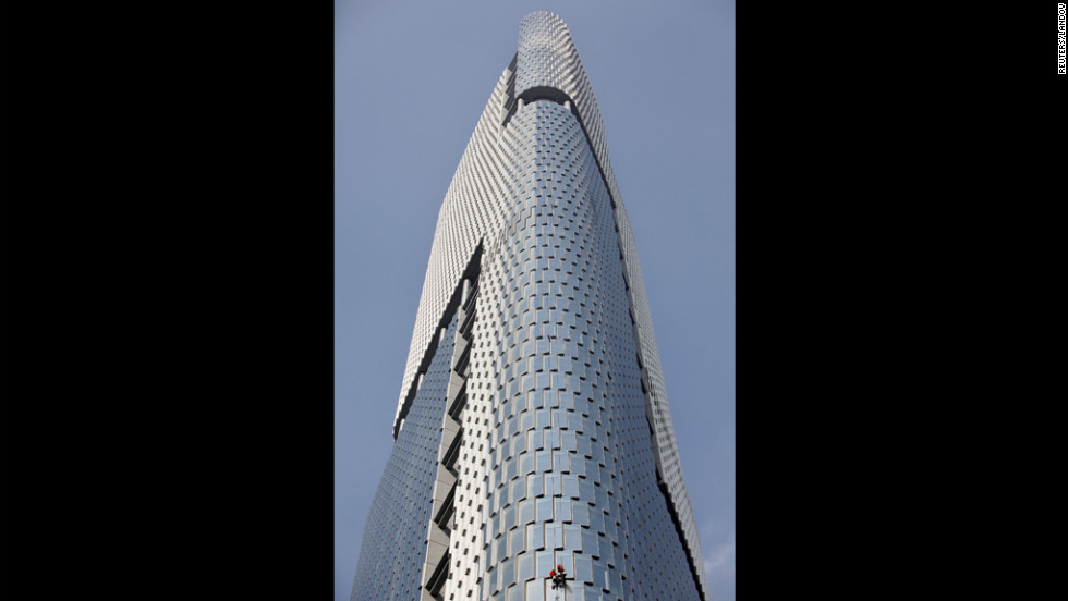 Completed in 2010, the Zifeng Tower in Nanjing has an architectural height of 1,476 feet (450 meters) and is occupied to a height of 1,039 feet (316.6 meters). 