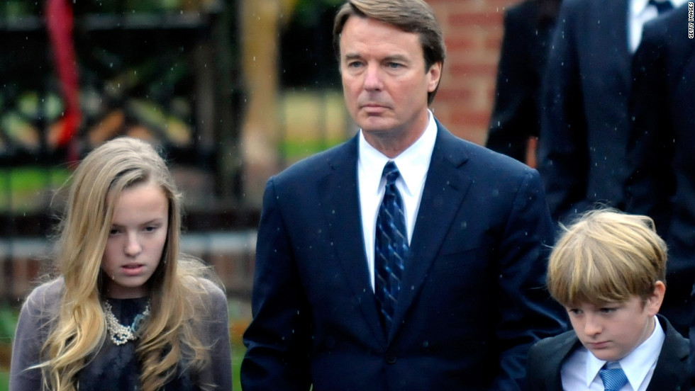 Edwards and two of his children, Emma Claire and Jack, leave the funeral service for Elizabeth Edwards, who died at 61 after a six-year battle with breast cancer in December 2010. 