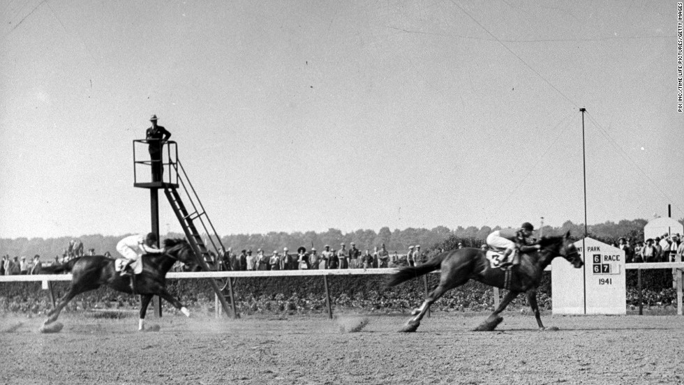 Whirlaway, right, won the Triple Crown in 1941.