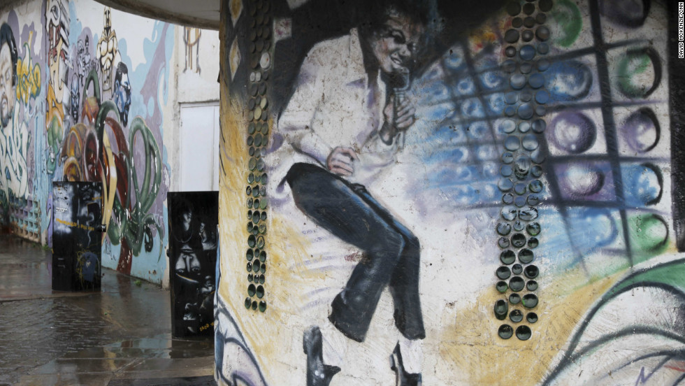 Before the group turned to political art their work including entertainment figures like Michael Jackson.