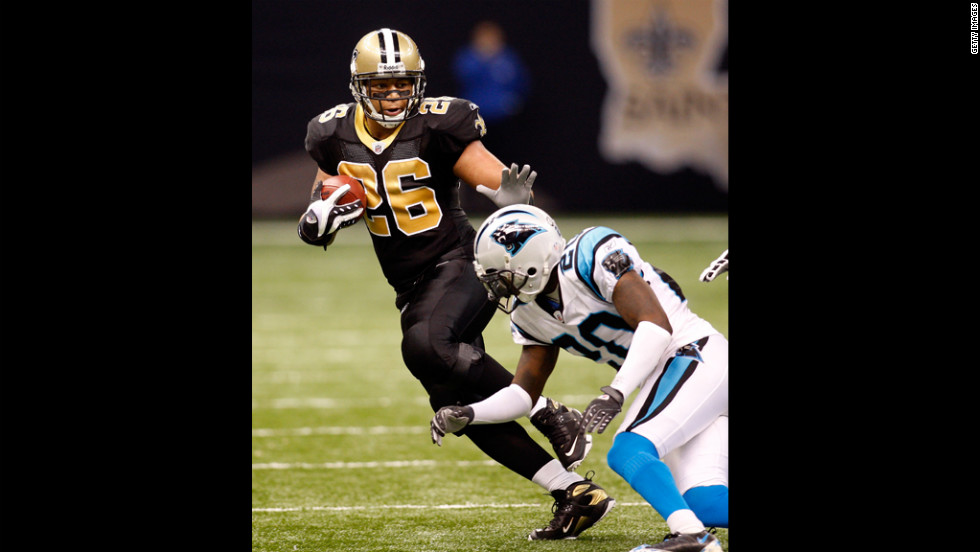 Retired New Orleans Saints running back Deuce McAllister tested positive for a banned diuretic in 2008. 