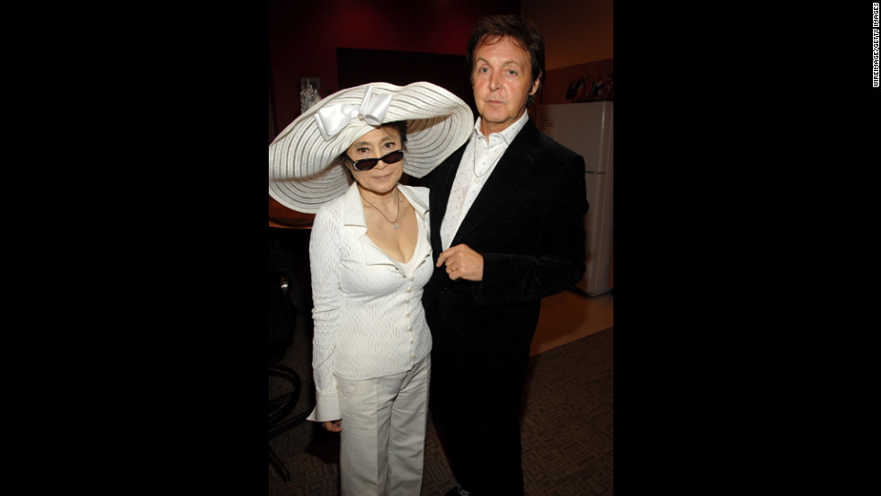 In 2006, Yoko Ono and McCartney attend  &quot;LOVE,&quot; a Beatles-inspired performance by Cirque du Soleil in Las Vegas.